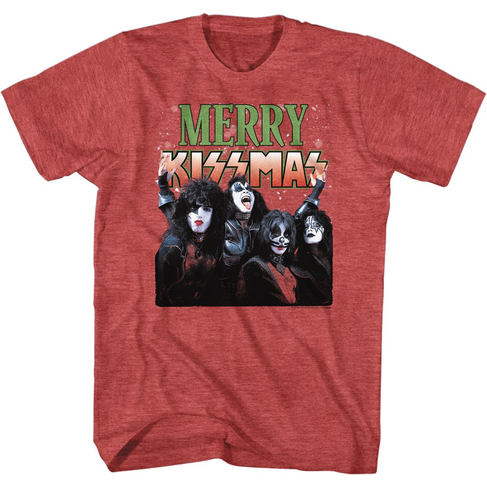 KISS - Merry Kissmas - Short Sleeve - Heather - Adult - T-Shirt