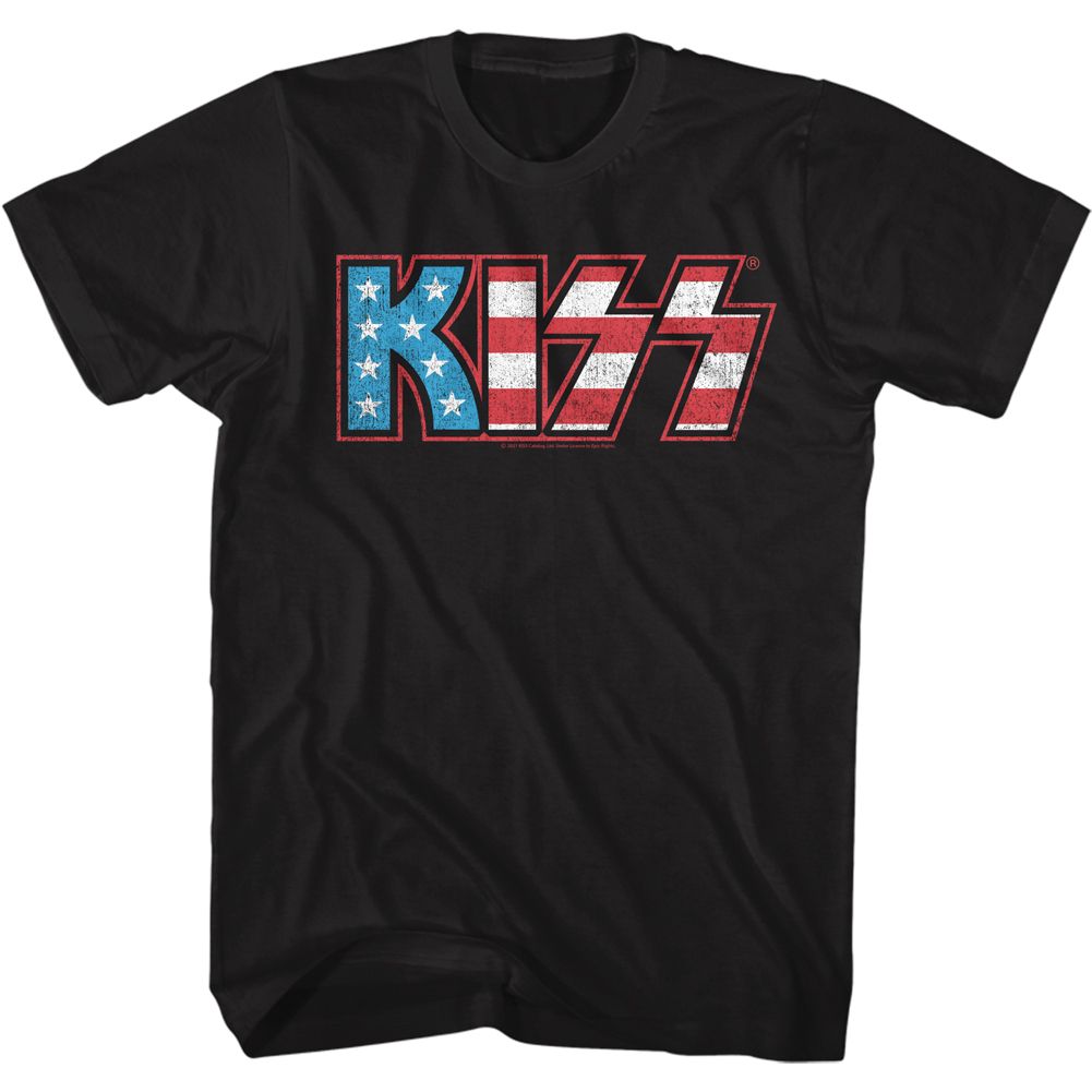 KISS - Flag Kiss - Short Sleeve - Adult - T-Shirt
