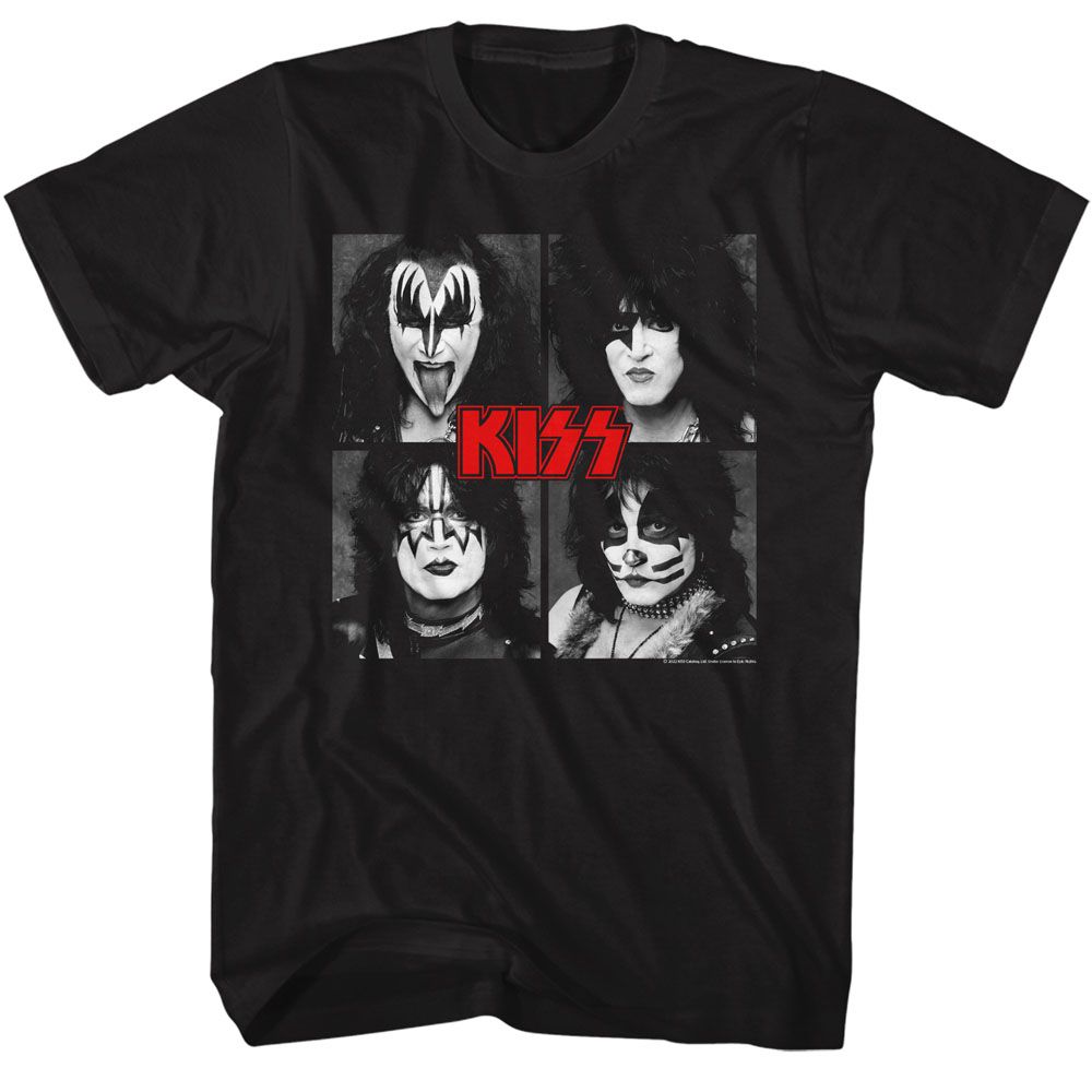 KISS - Four Squares - Short Sleeve - Adult - T-Shirt