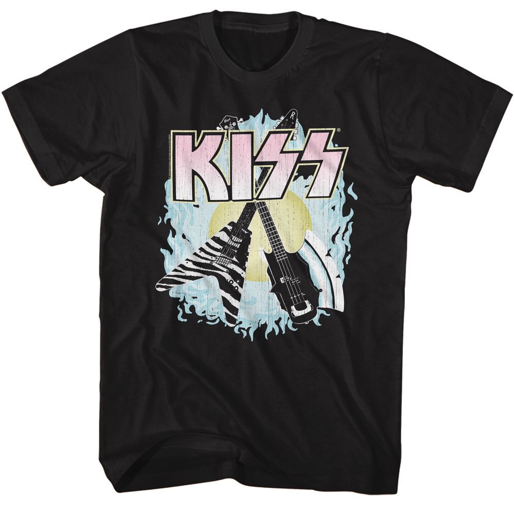 KISS - Two Guitars - Short Sleeve - Adult - T-Shirt