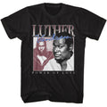 Luther Vandross - Power Of Love - Black Front Print Short Sleeve Adult T-Shirt