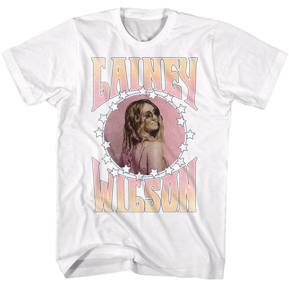Lainey Wilson - Stars And Gradient - White Short Sleeve Adult T-Shirt