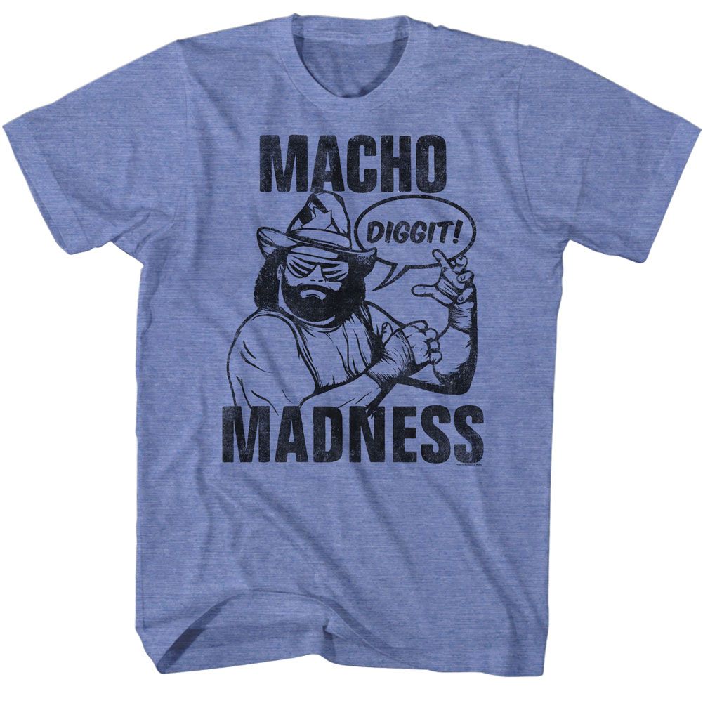 Macho Man - Diggit - Short Sleeve - Heather - Adult - T-Shirt