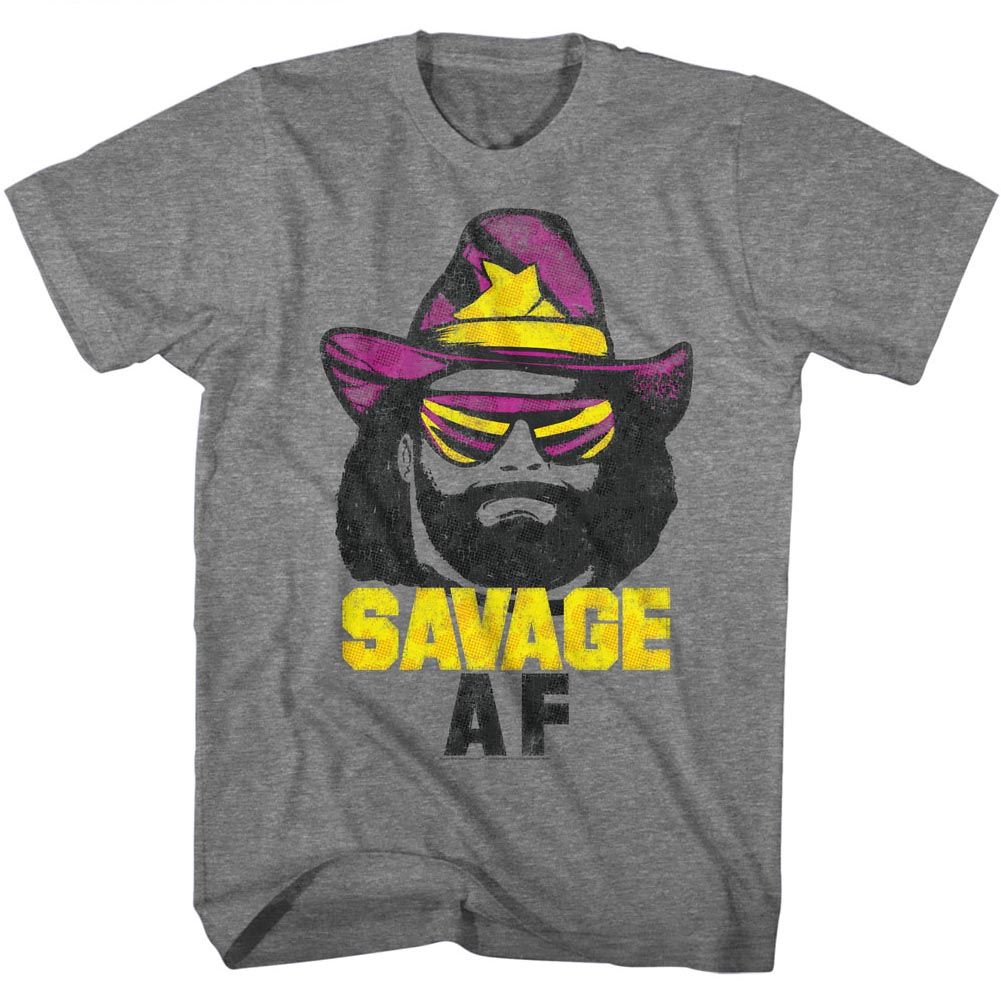 Macho Man - Savage AF - Short Sleeve - Heather - Adult - T-Shirt