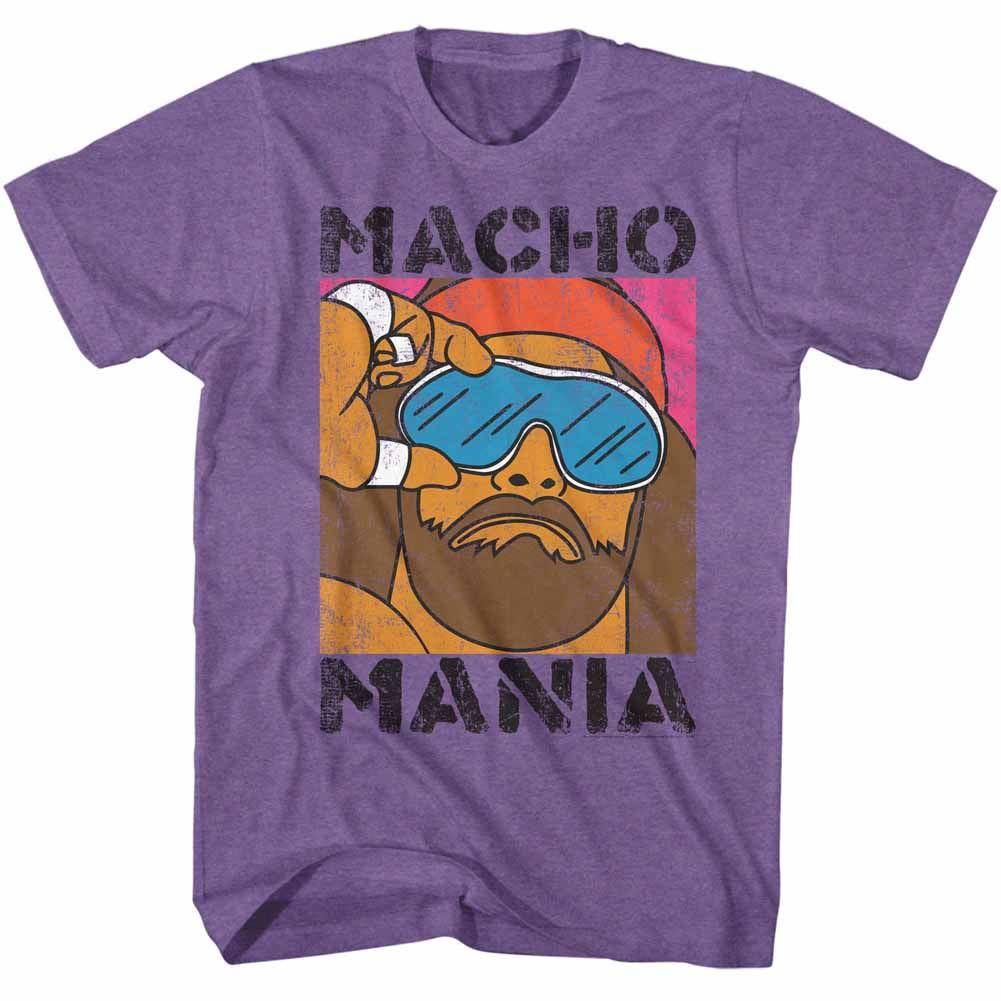 Macho Man - Mania - Short Sleeve - Heather - Adult - T-Shirt