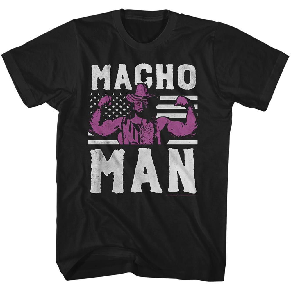 Macho Man - American Hero - Short Sleeve - Adult - T-Shirt