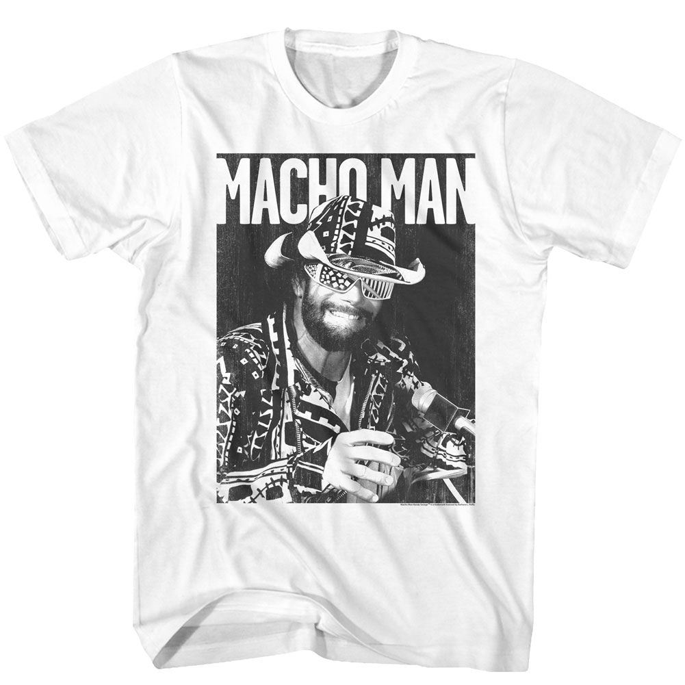 Macho Man - Black & White Photo - Short Sleeve - Adult - T-Shirt
