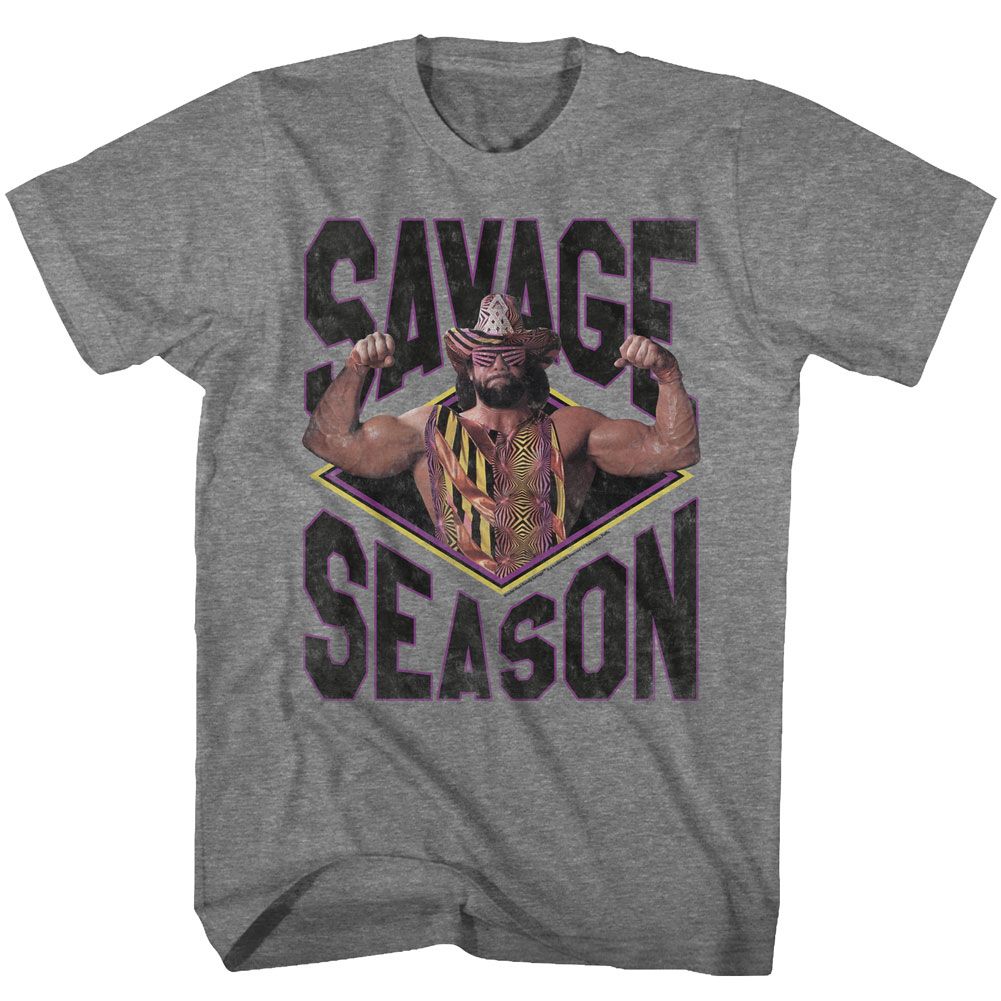 Macho Man - Savage Season - Short Sleeve - Heather - Adult - T-Shirt