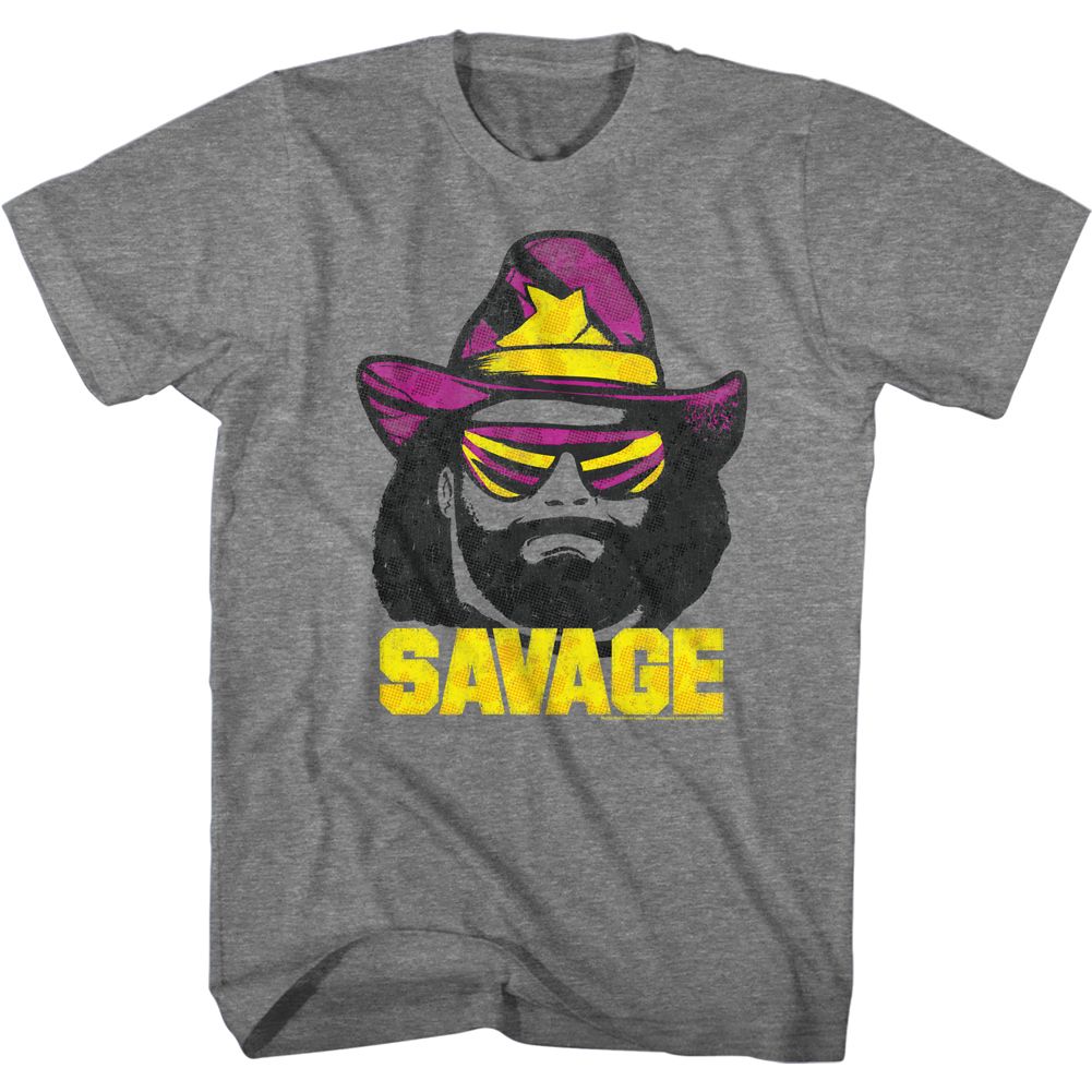 Macho Man - Just Savage - Short Sleeve - Heather - Adult - T-Shirt