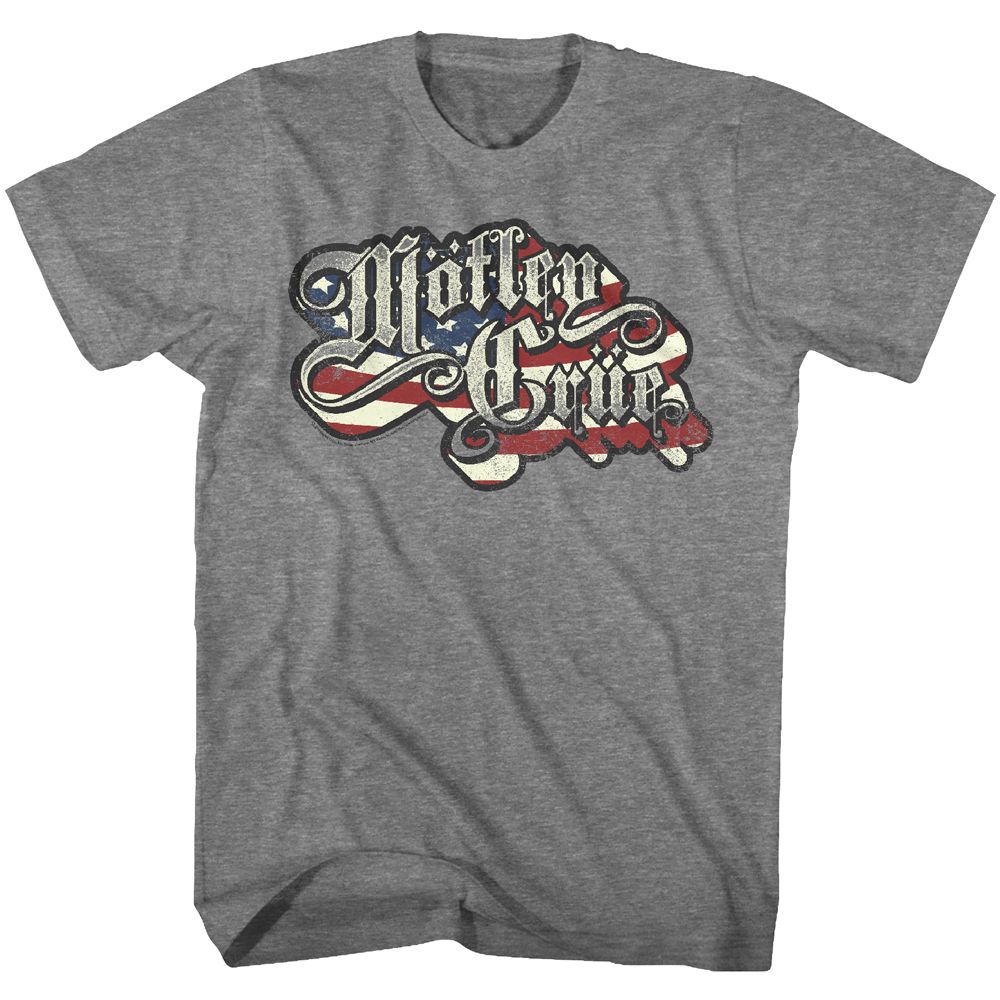 Motley Crue - Crue Flag - Short Sleeve - Heather - Adult - T-Shirt