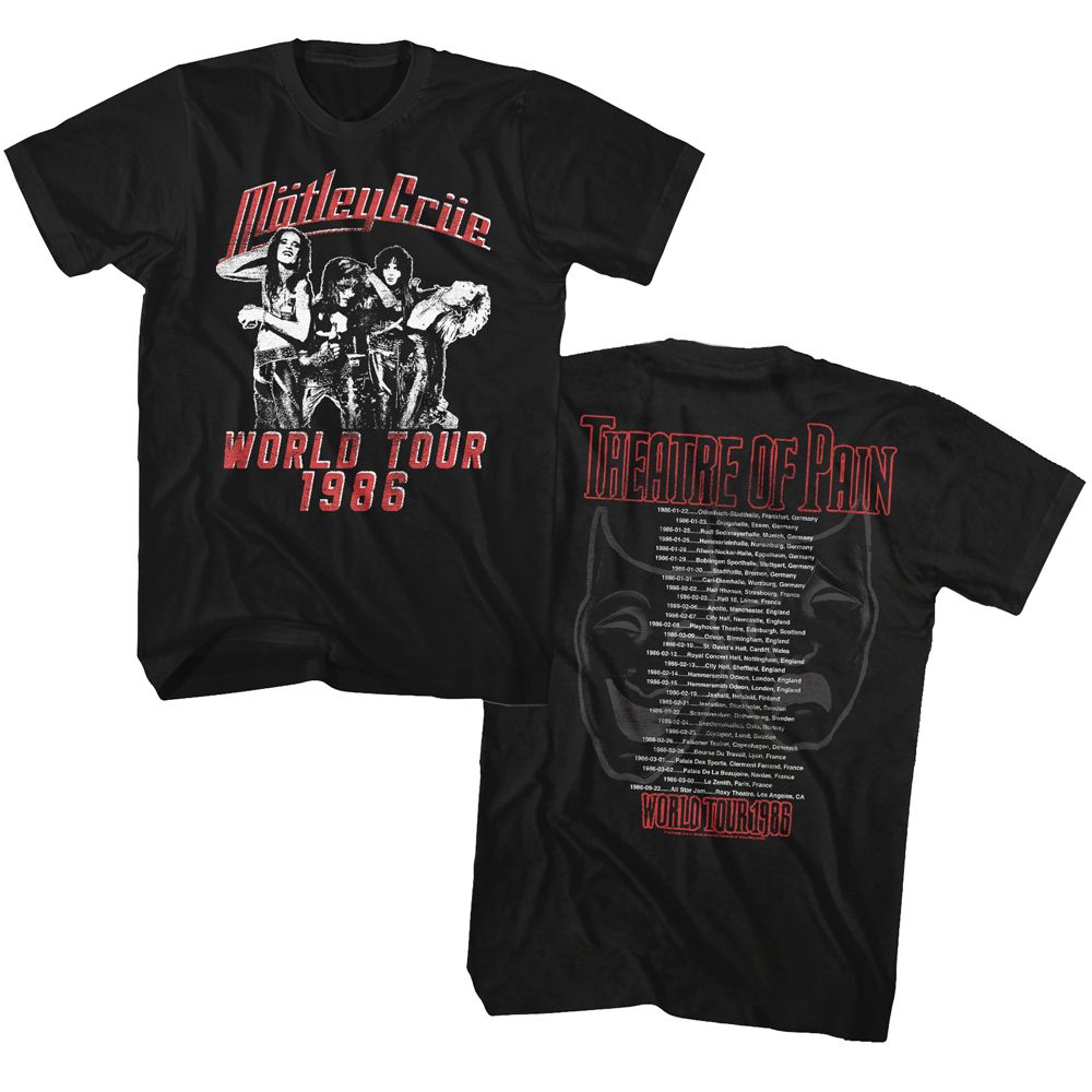 Motley Crue - Theatre Of Pain Tour - Short Sleeve - Adult - T-Shirt