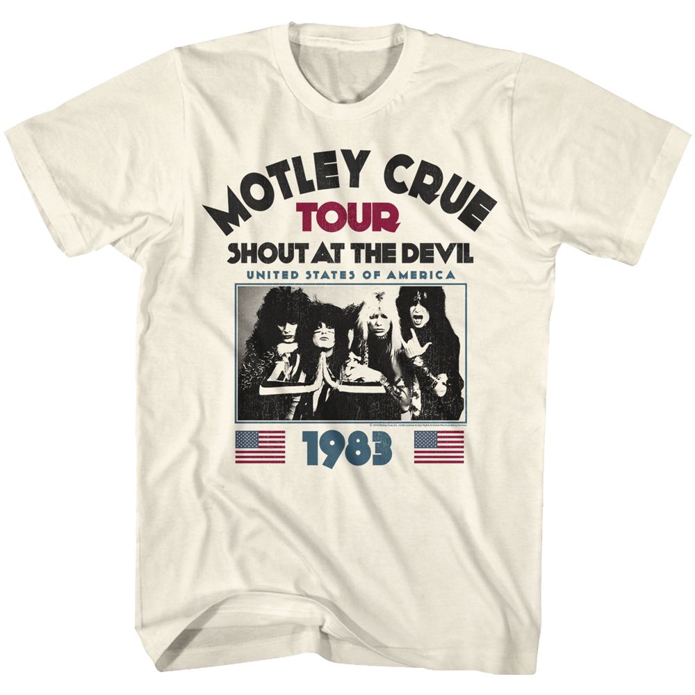 Motley Crue - Shout At The Devil 1983 - Short Sleeve - Adult - T-Shirt
