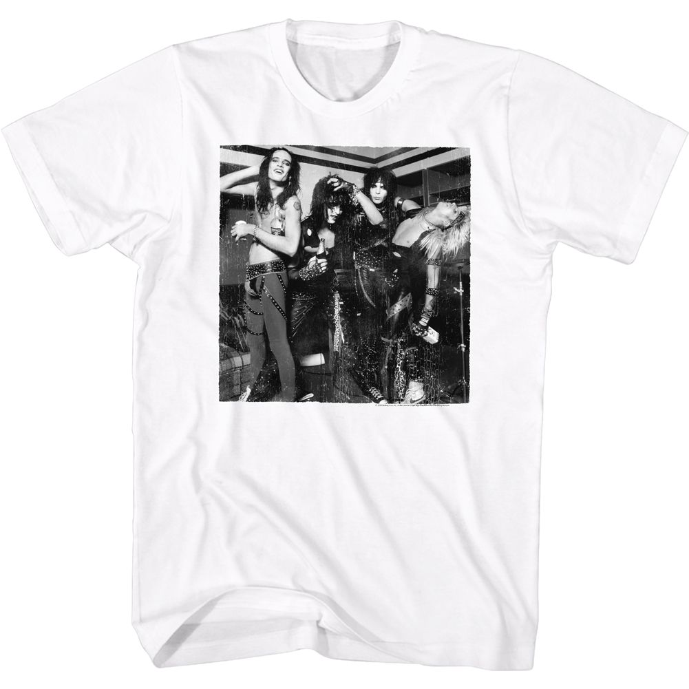 Motley Crue - Black & White Band Pic - Short Sleeve - Adult - T-Shirt