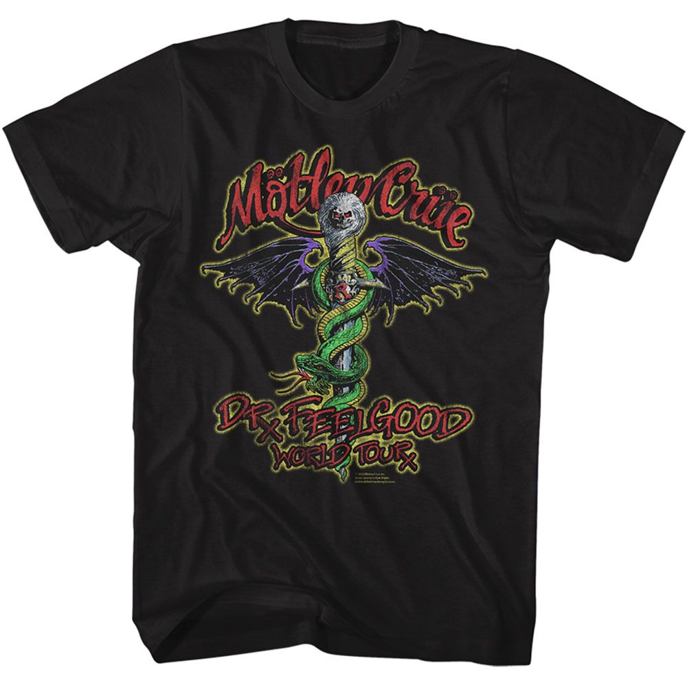 Motley Crue - Dr Feel Good Tour - Short Sleeve - Adult - T-Shirt