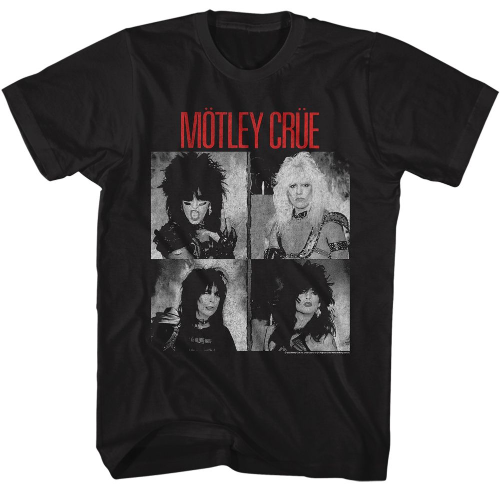 Motley Crue - Black & White Shout Cover - Short Sleeve - Adult - T-Shirt