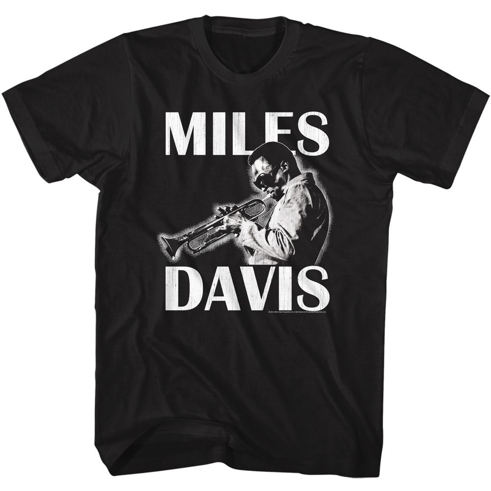 Miles Davis - Playing The Trumpet - Short Sleeve - Adult - T-Shirt