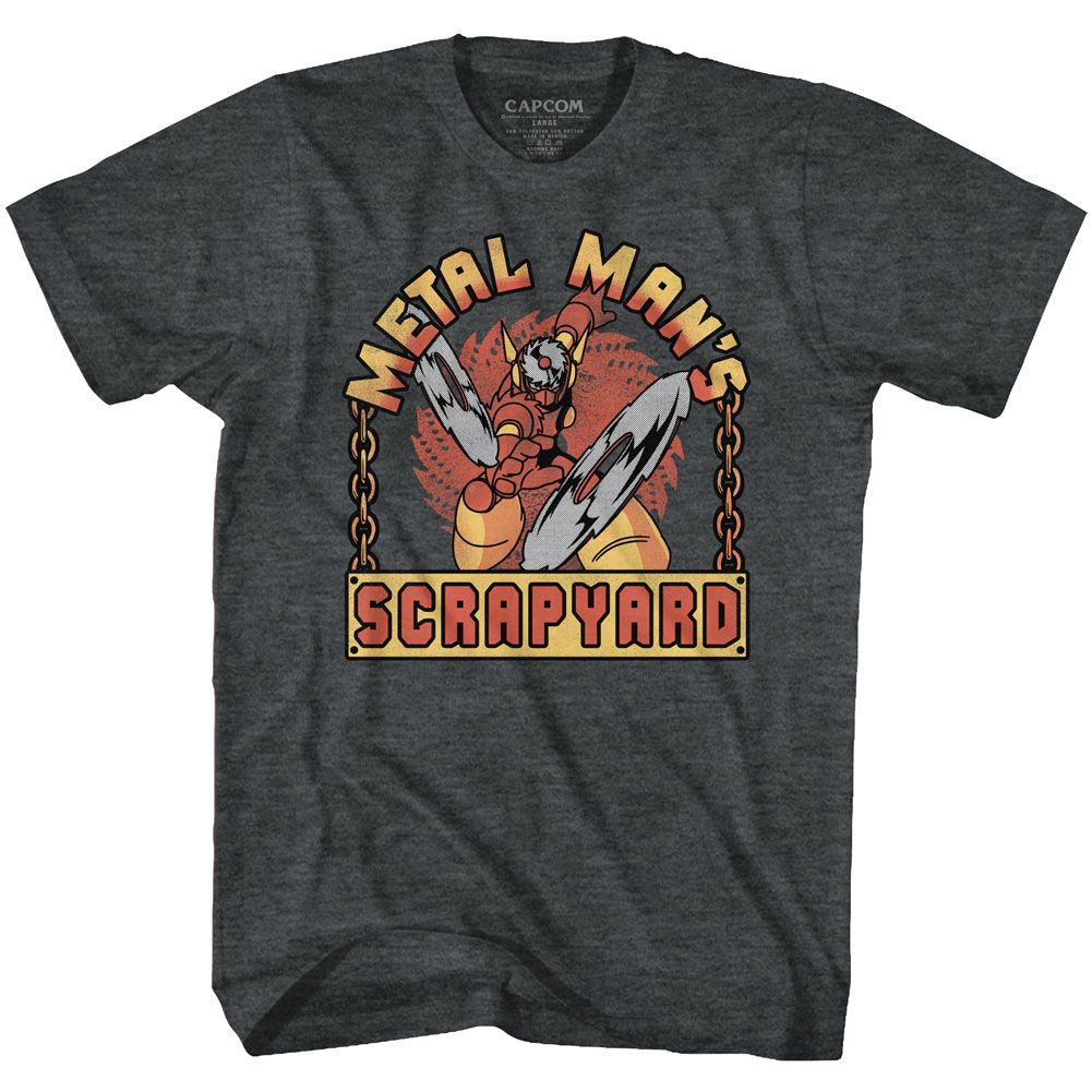 Mega Man - Scrapyard Sign - Short Sleeve - Heather - Adult - T-Shirt
