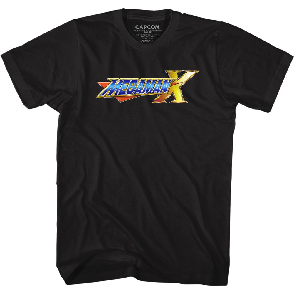 Mega Man - Megaman X Logo - Short Sleeve - Adult - T-Shirt
