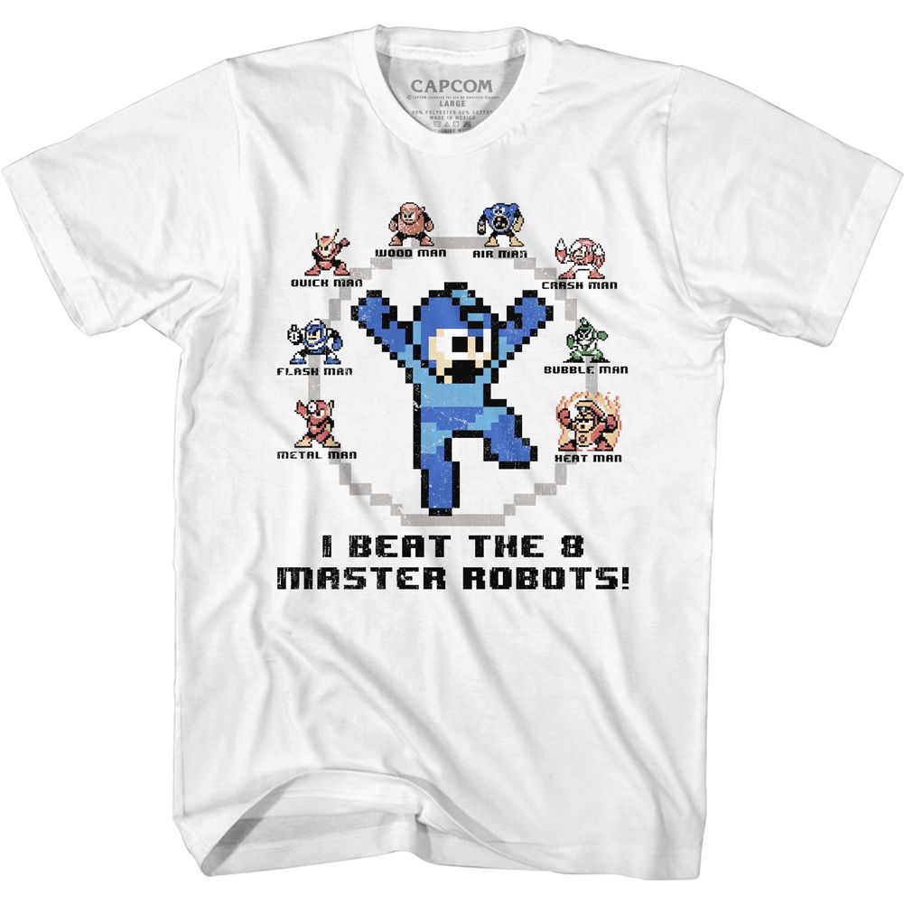 Mega Man - 8 Master Robots - Short Sleeve - Adult - T-Shirt