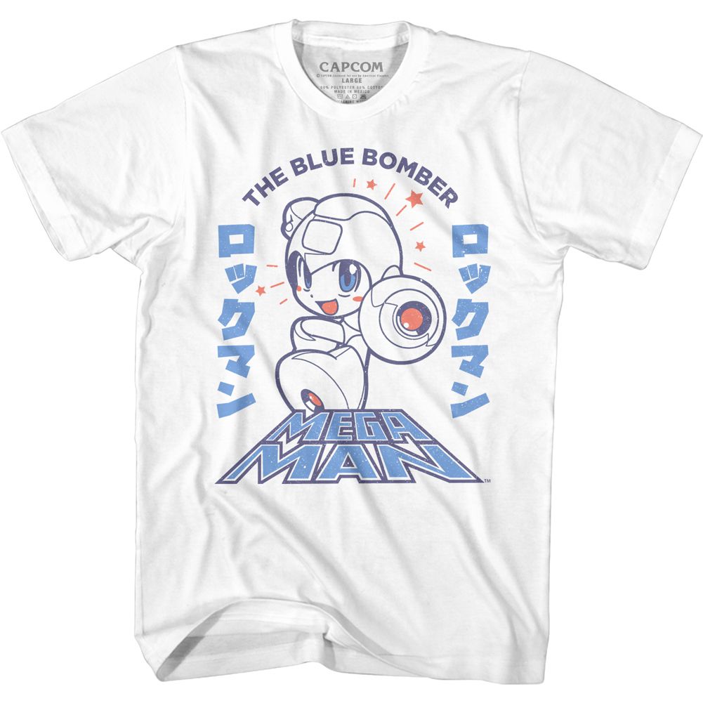Mega Man - Megaman Blue Bomber - Short Sleeve - Adult - T-Shirt