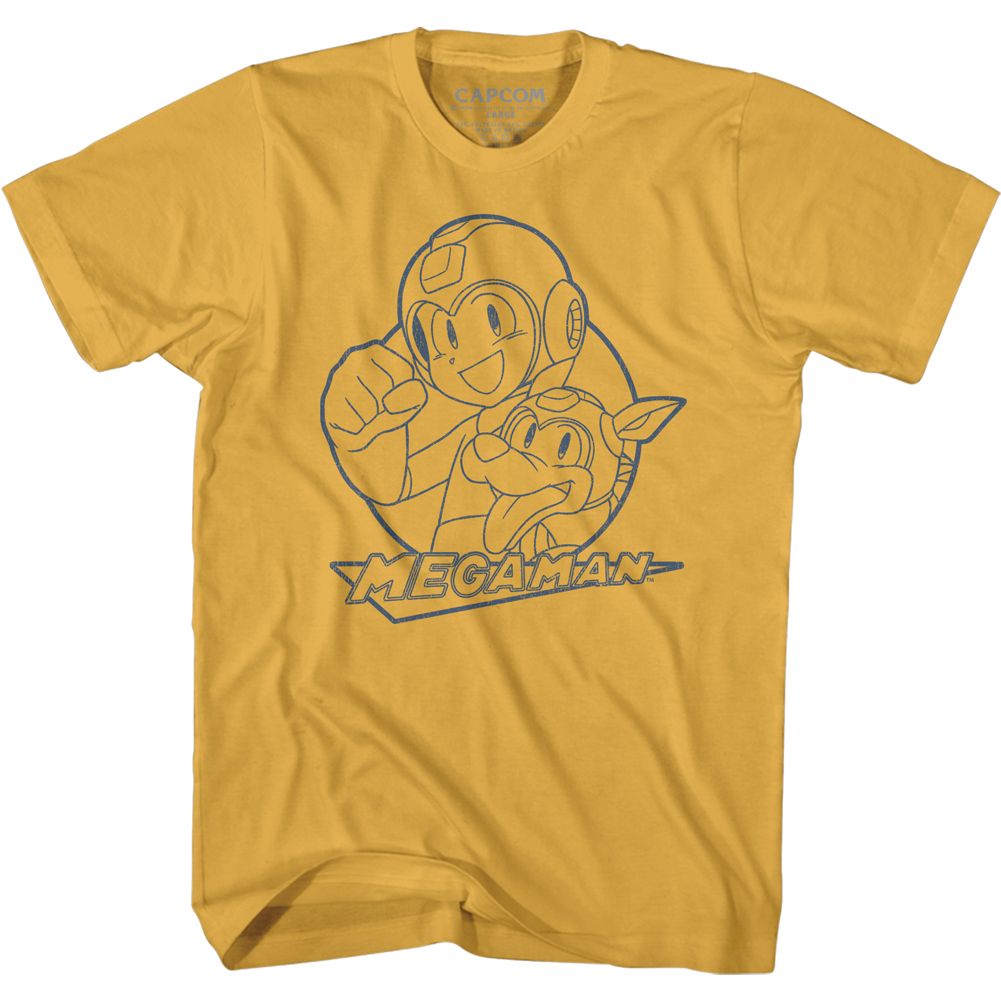 Mega Man - Mega & Rush - Short Sleeve - Adult - T-Shirt