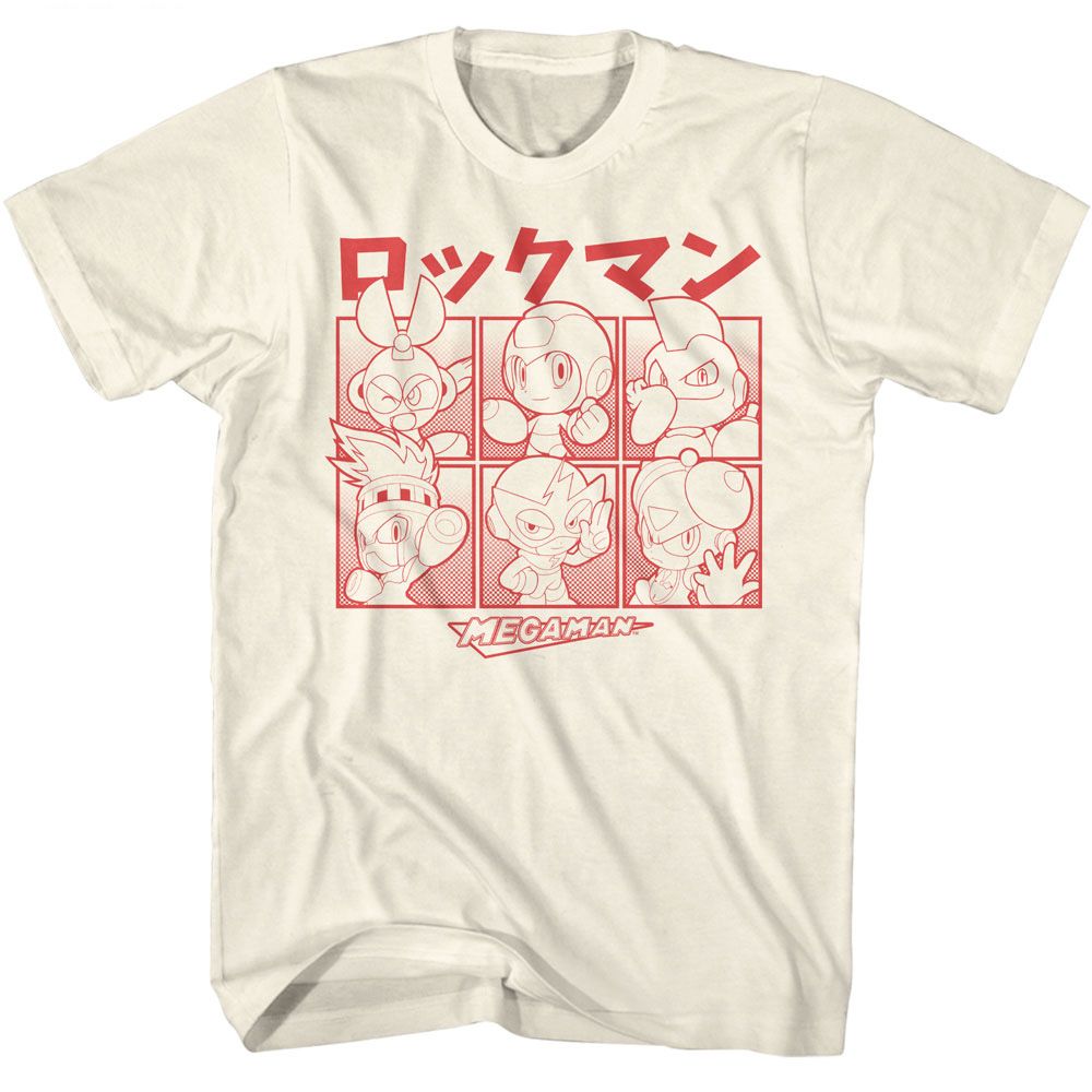 Mega Man - Halftone Boxes - Short Sleeve - Adult - T-Shirt
