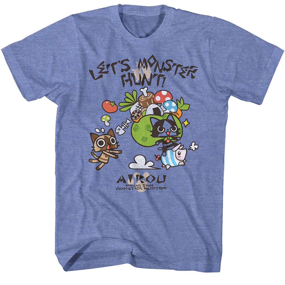 Monster Hunter - Airou Hunter - Short Sleeve - Heather - Adult - T-Shirt