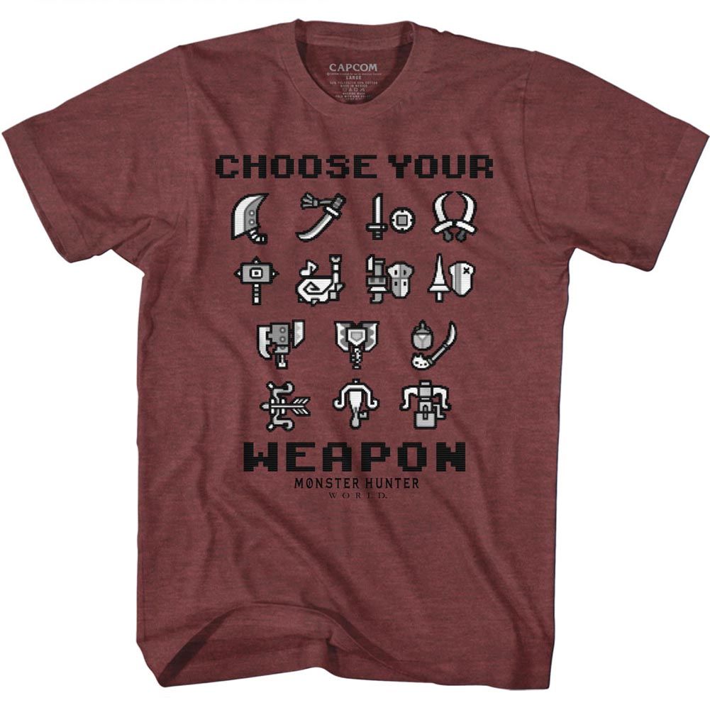 Monster Hunter - Choose Your Weapon - Short Sleeve - Heather - Adult - T-Shirt