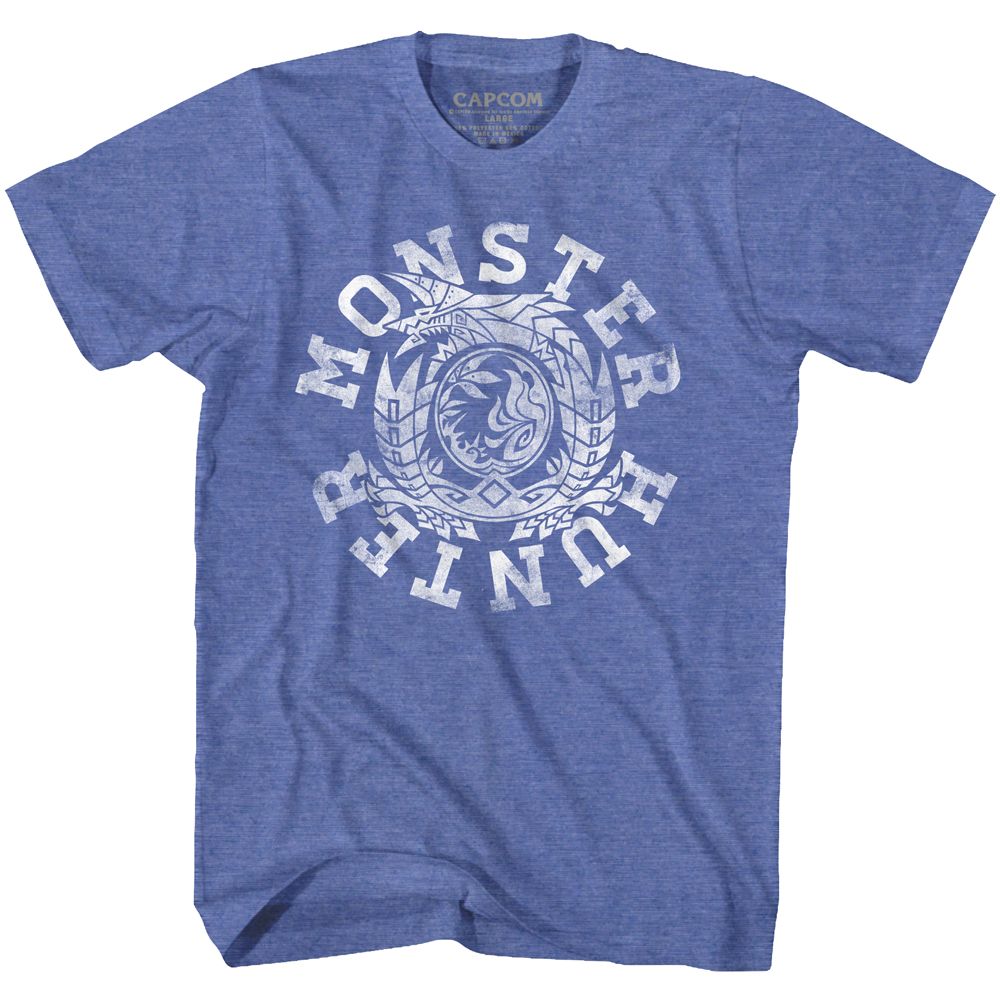 Monster Hunter - Circle White Ink - Short Sleeve - Heather - Adult - T-Shirt