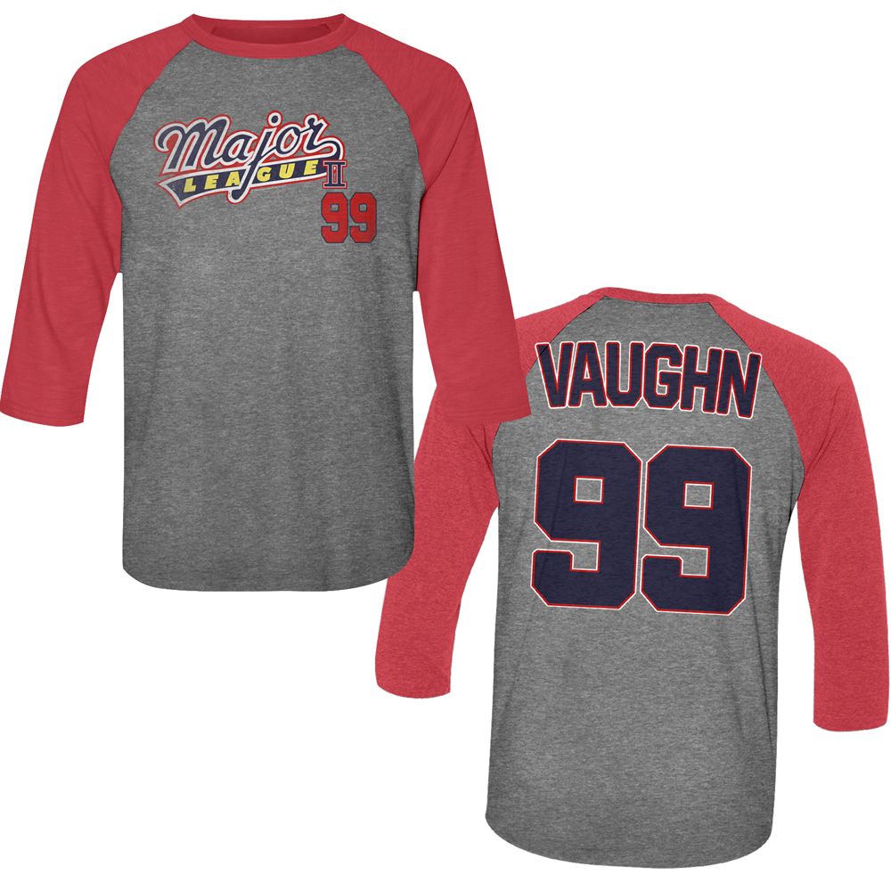 Major League - Vaughn 99 - 3/4 Sleeve - Heather - Adult - Raglan Shirt