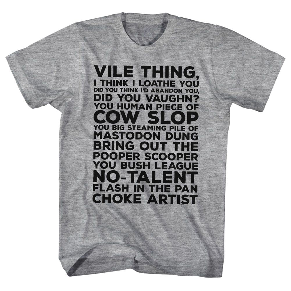 Major League - Vile Thing - Short Sleeve - Heather - Adult - T-Shirt