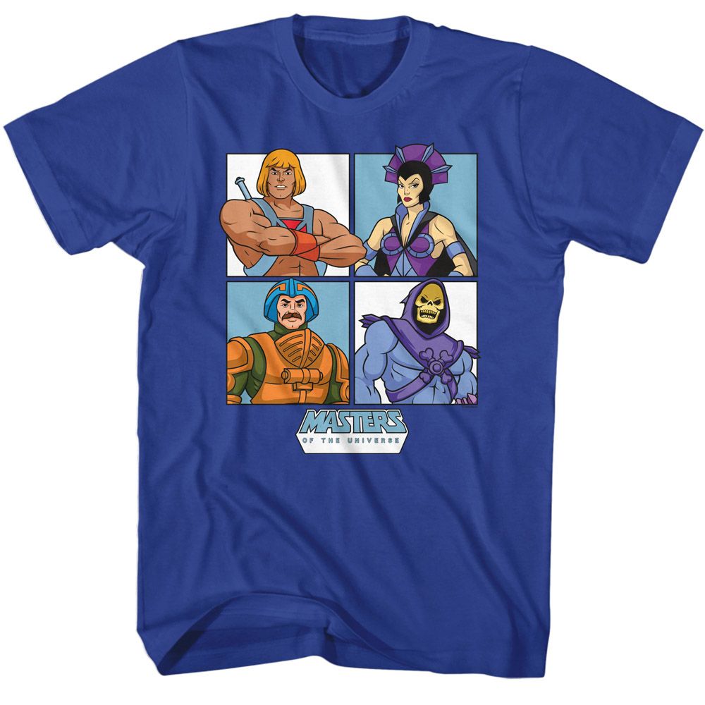 Masters Of The Universe - MOTU Four Character Squares - Short Sleeve - Adult - T-Shirt