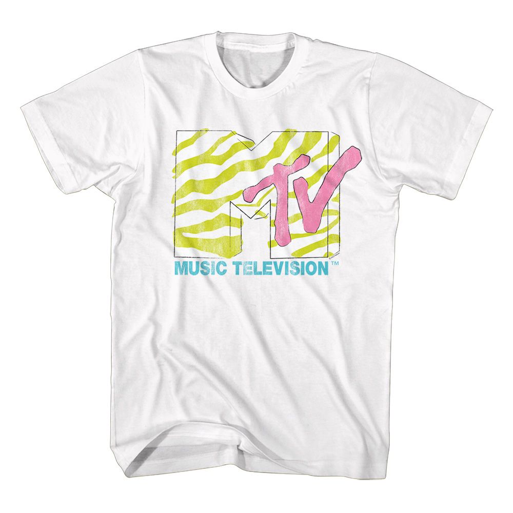 MTV - Neon Zebra Logo - Short Sleeve - Adult - T-Shirt