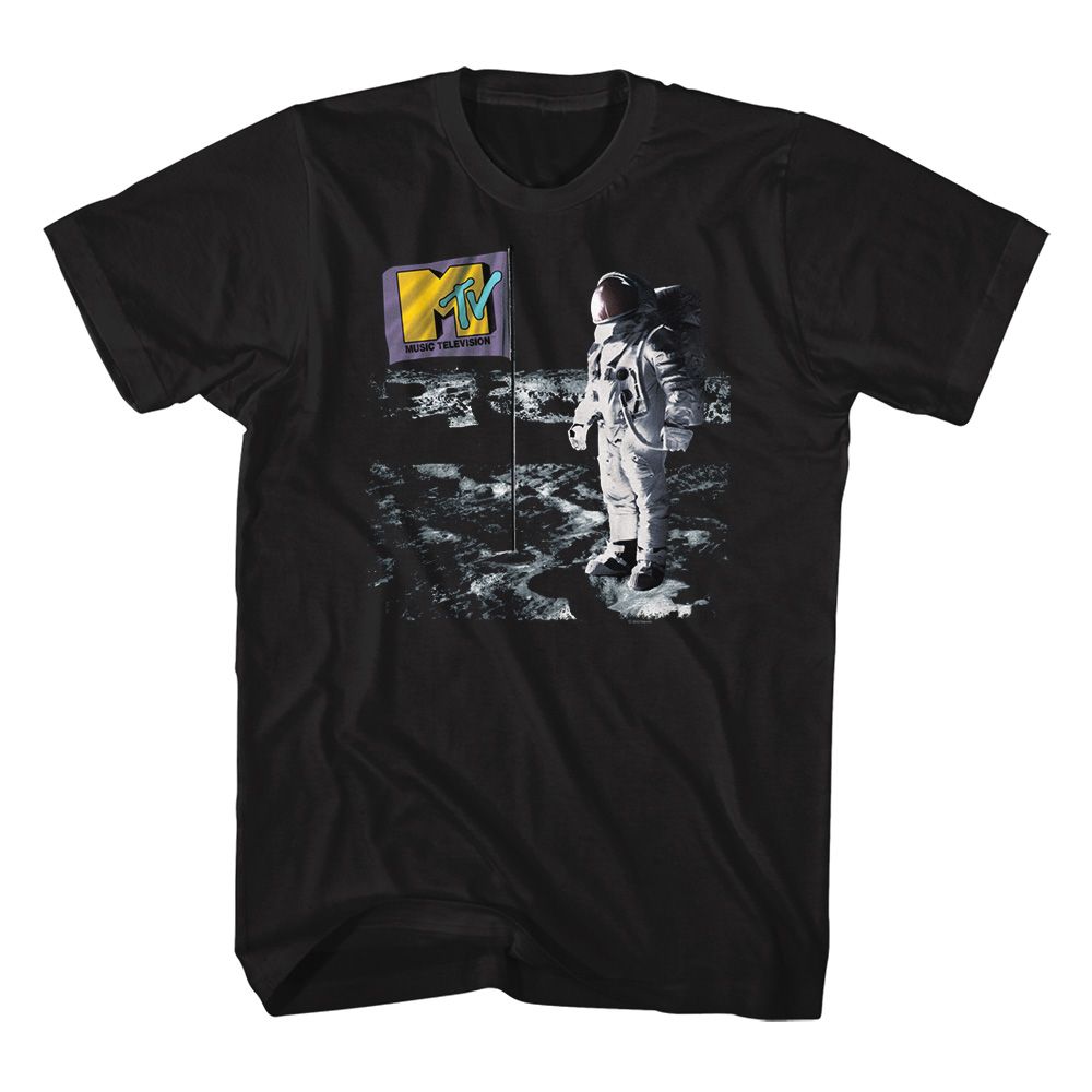 MTV - Flag On Moon - Short Sleeve - Adult - T-Shirt