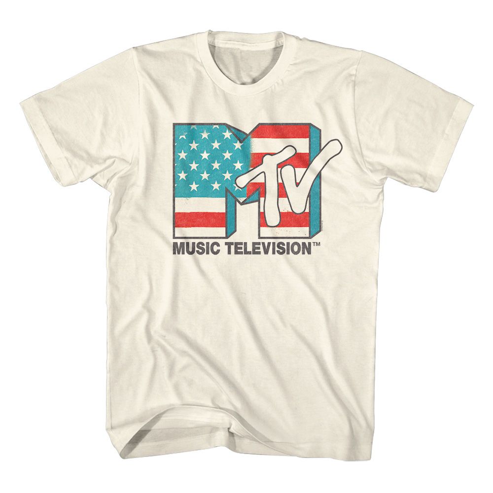 MTV - American Flag - Short Sleeve - Adult - T-Shirt