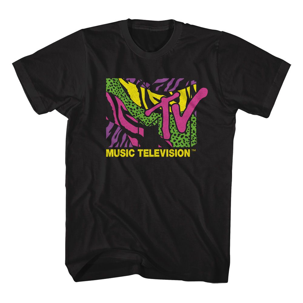 MTV - Leopard & Zebra Print Logo - Short Sleeve - Adult - T-Shirt