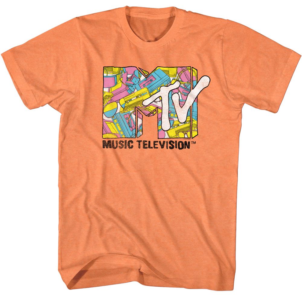MTV - Cassette Collage - Short Sleeve - Heather - Adult - T-Shirt