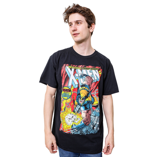 Marvel Comics X-Men Battle Royale: Wolverine vs Ghost Rider Adult T-Shirt