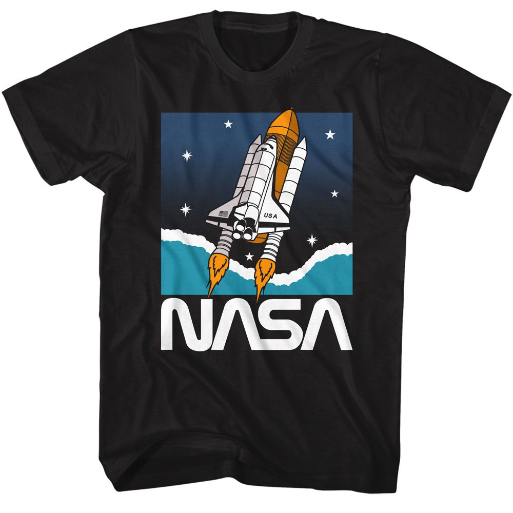 Nasa - Shuttle In Space - Short Sleeve - Adult - T-Shirt