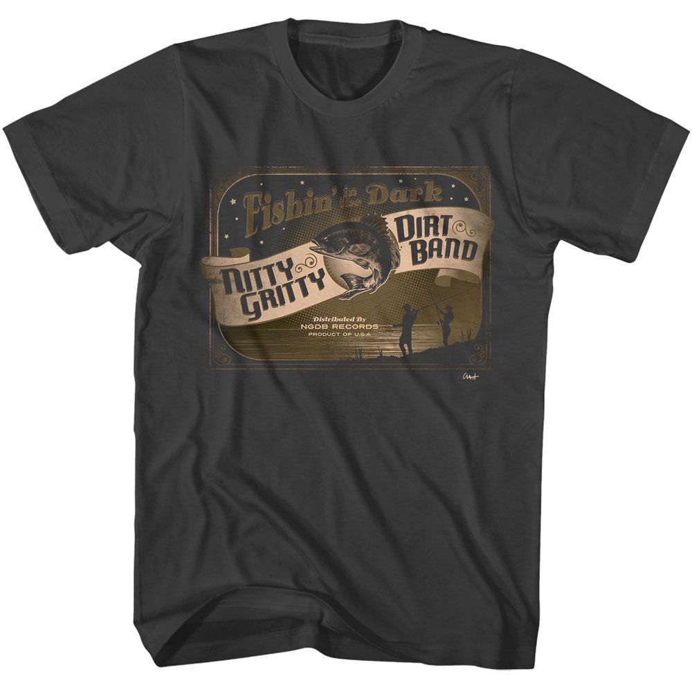 Nitty Gritty Dirt Band Fishin In The Dark Smoke Solid Adult Short Sleeve T-Shirt