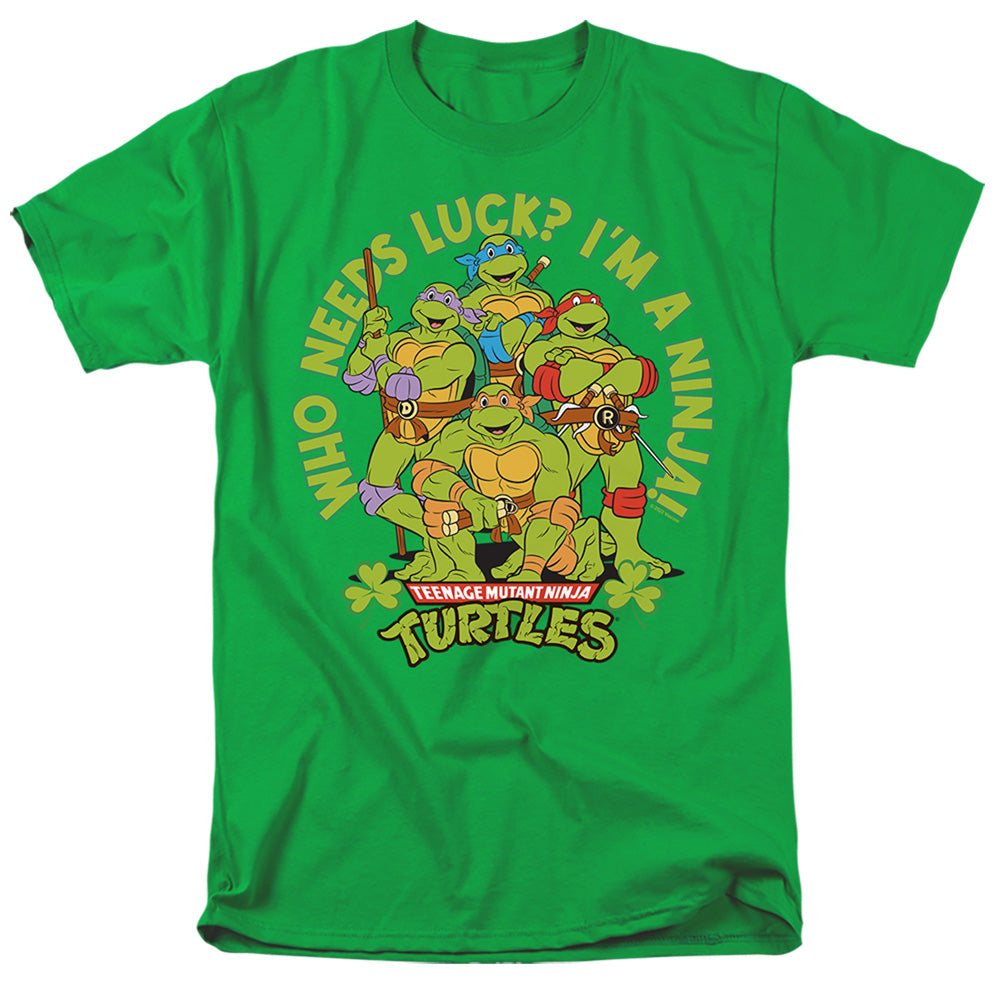 TMNT - Teenage Mutant Ninja Turtles - St. Patrick's Day Who Needs Luck - Adult Men T-Shirt