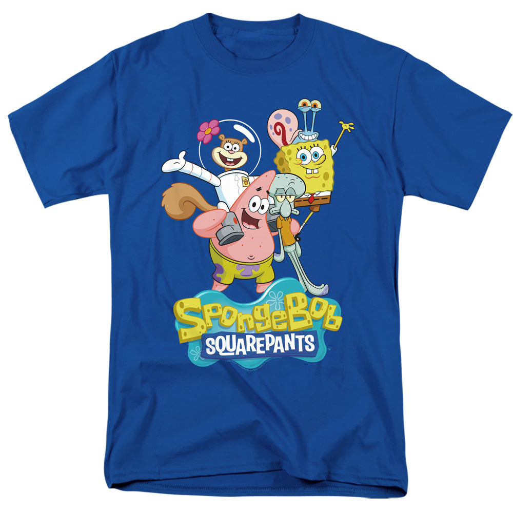 SpongeBob SquarePants - Spongebob Group Shot - Adult Men T-Shirt