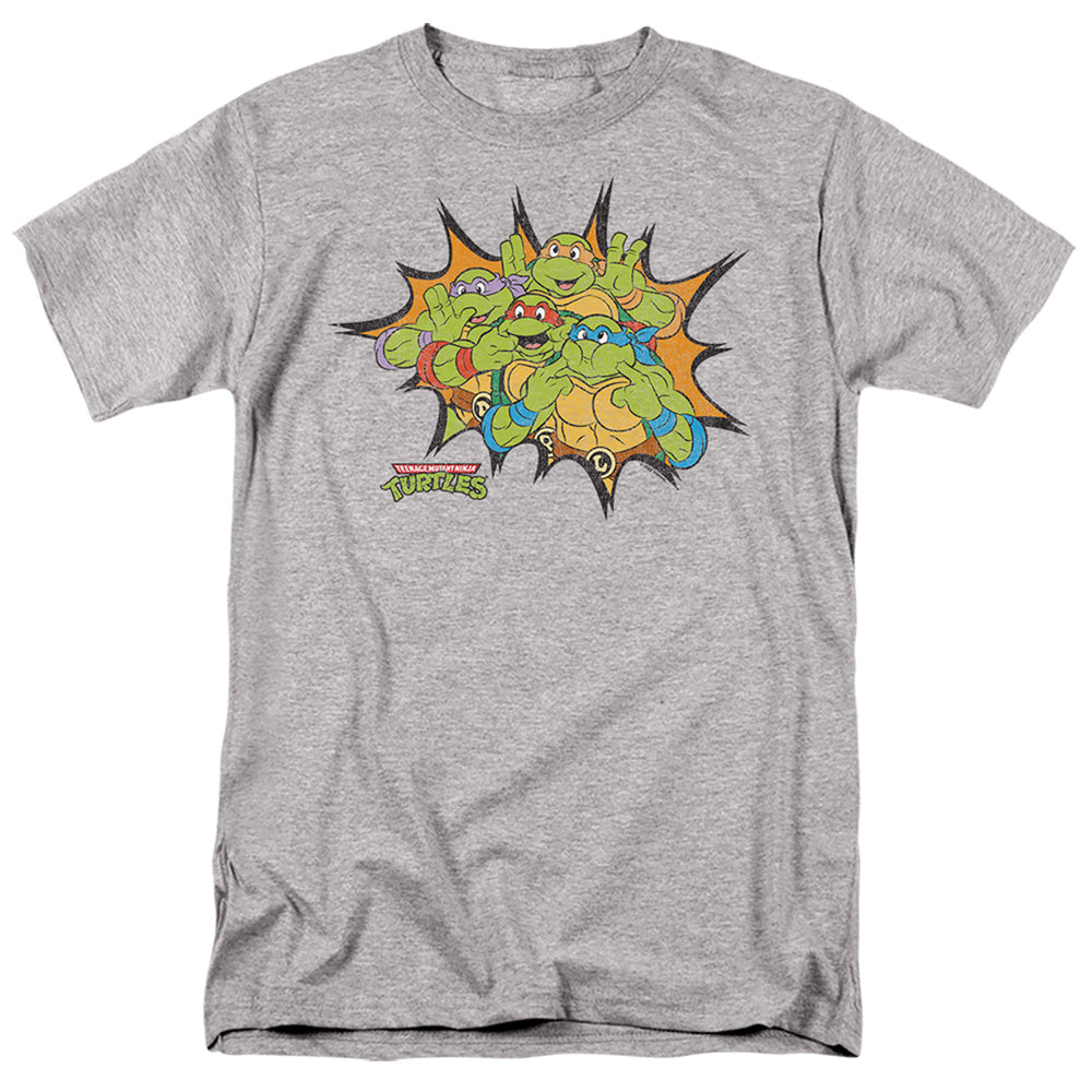 TMNT - Funny Face Turtles - Adult T-Shirt