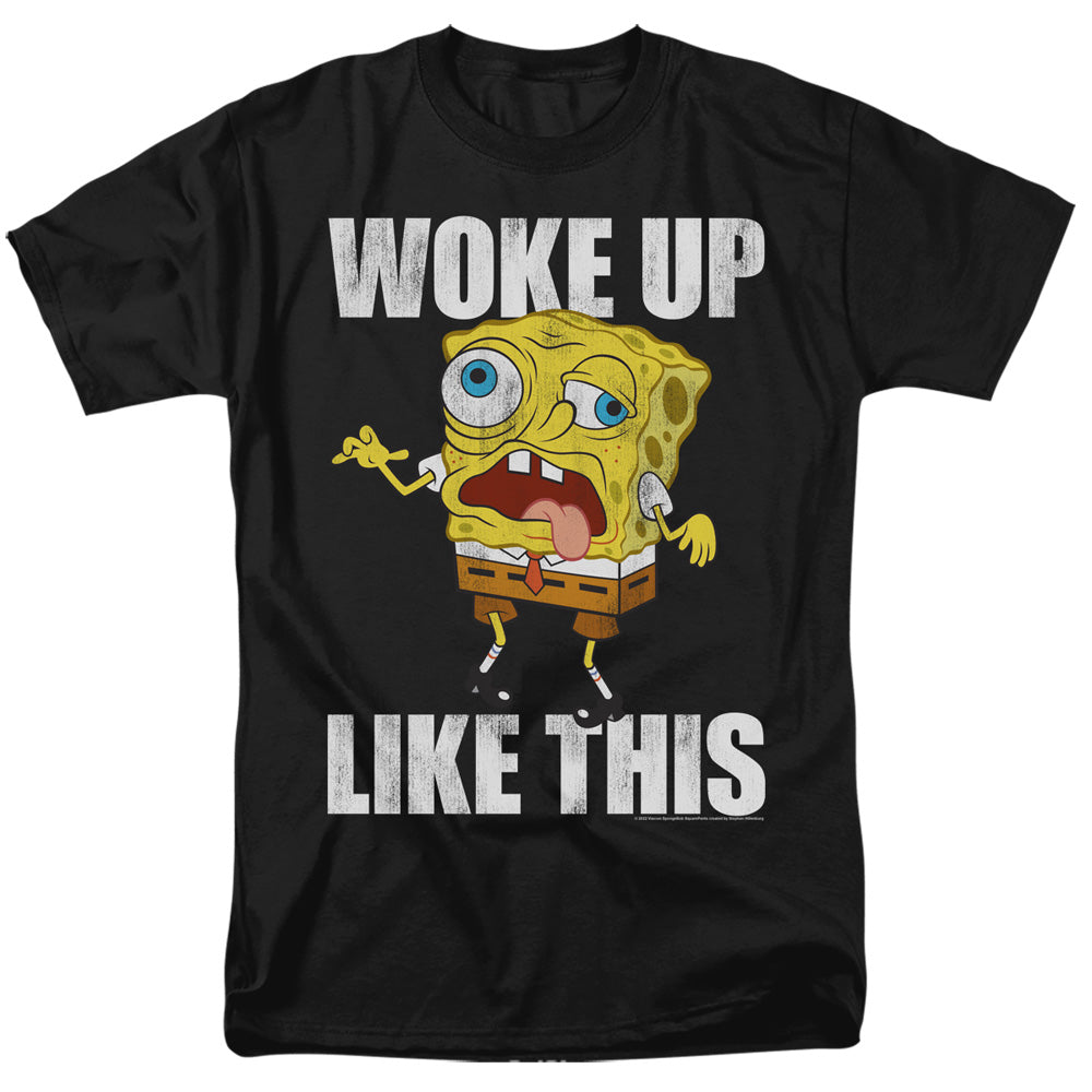 SpongeBob SquarePants - Woke Up Like This Meme - Adult Men T-Shirt