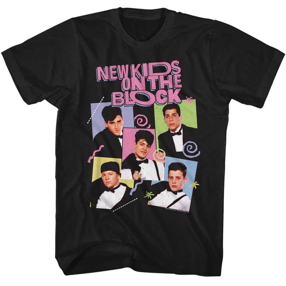 New Kids On The Block - 90s Designs - Licensed Adult Short Sleeve T-Shirt
