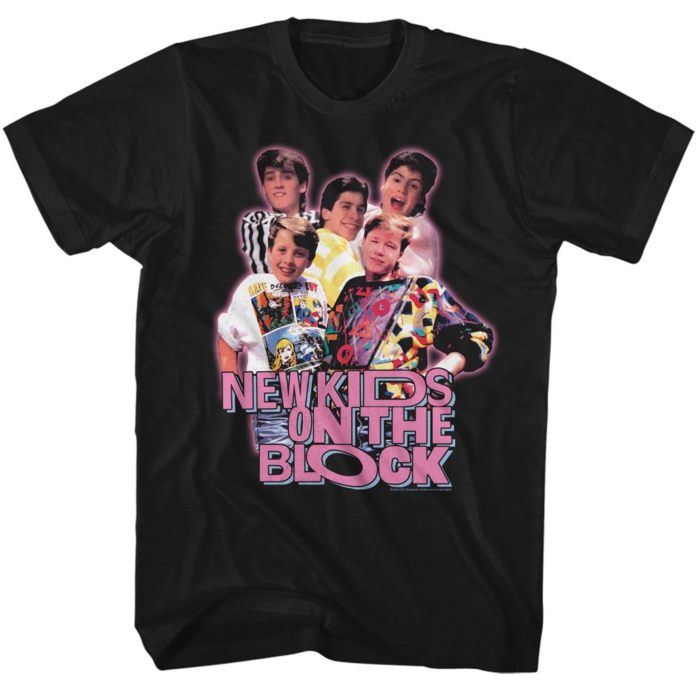 New Kids On The Block - Group Image - Licensed Adult Short Sleeve T-Shirt