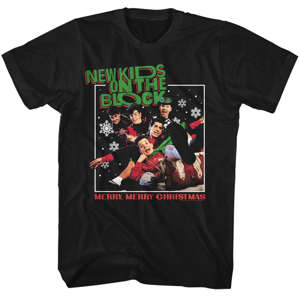 New Kids On The Block - Merry Merry Christmas - Licensed - Adult T-Shirt