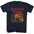 National Parks - Joshua Trees And Rocks - Blue Short Sleeve Adult T-Shirt