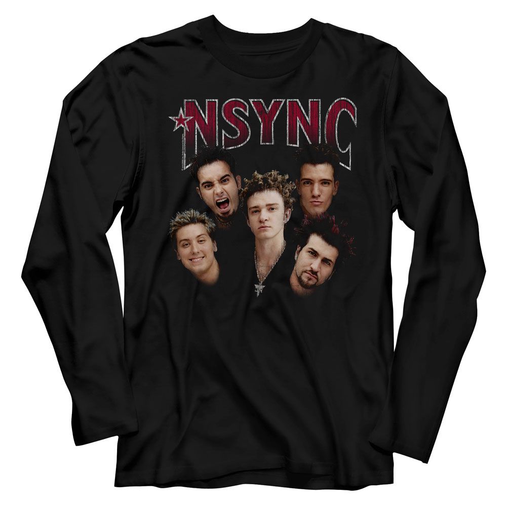 Nsync - Group Shot - Long Sleeve - Adult - T-Shirt