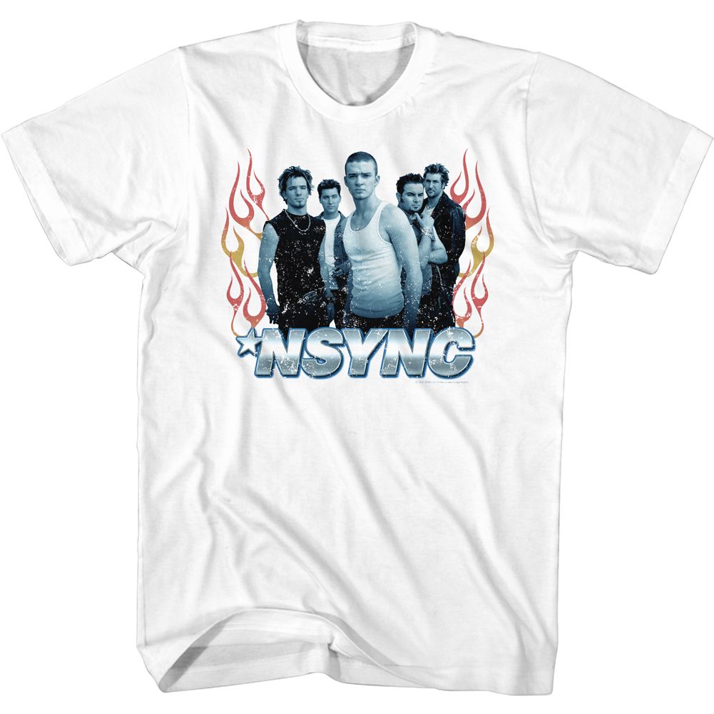 Nsync - Flames - Short Sleeve - Adult - T-Shirt